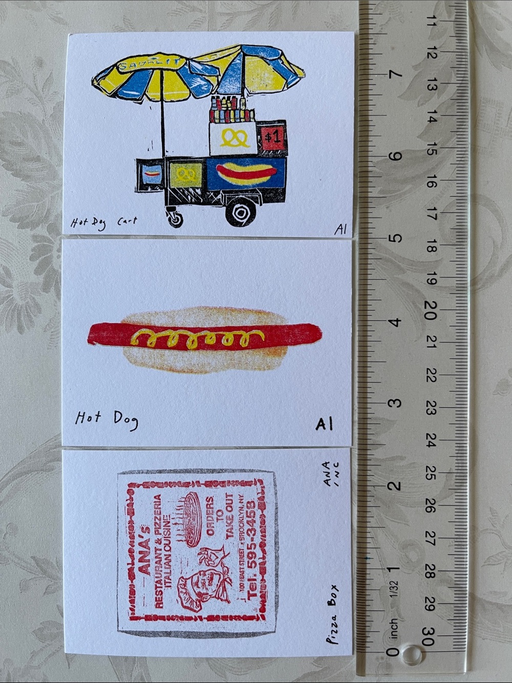 Anastasia Inciardi Pizza Box, Hot Dog Cart & Hot Dog Mini Prints - Picture 2 of 5